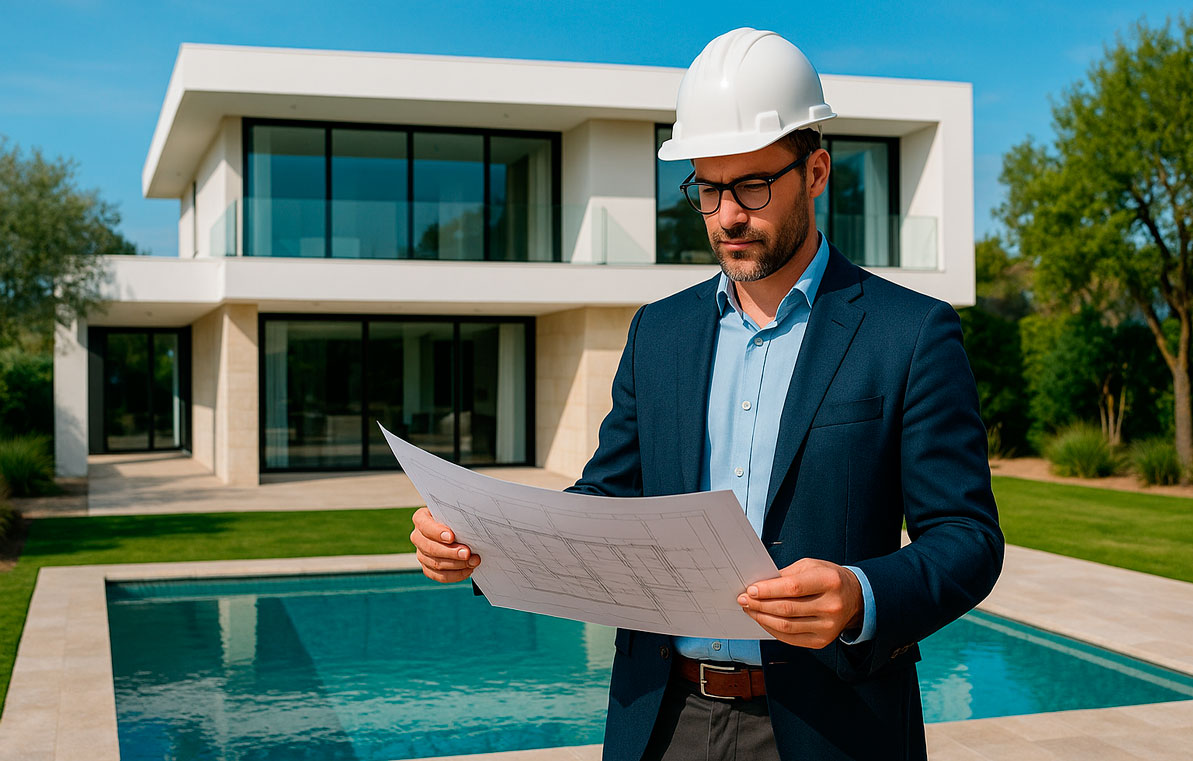 Imagen de un project manager con un plano
